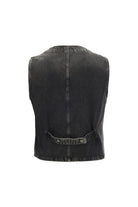 2be4A-Erkek Eskitme Siyah Denim Yelek-2-Milagron.com