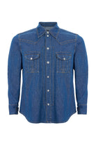 2be4A-Erkek Koyu Mavi Cepli Denim Gömlek-Gömlek-2-Milagron.com