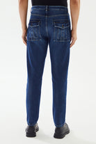 2be4A-Erkek Lacivert Kapaklı Cep Denim Pantolon-Kot Pantolon-5-Milagron.com