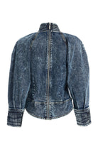 2be4A-Kadın Balon Kollu Kısa Denim Bluz-Bluz-3-Milagron.com