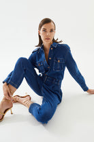 2be4A-Kadın Cepli Denim Tulum-4-Milagron.com