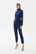 2be4A-Kadın Damalı Denim Pantolon-6-Milagron.com