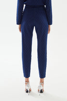2be4A-Kadın Damalı Denim Pantolon-4-Milagron.com