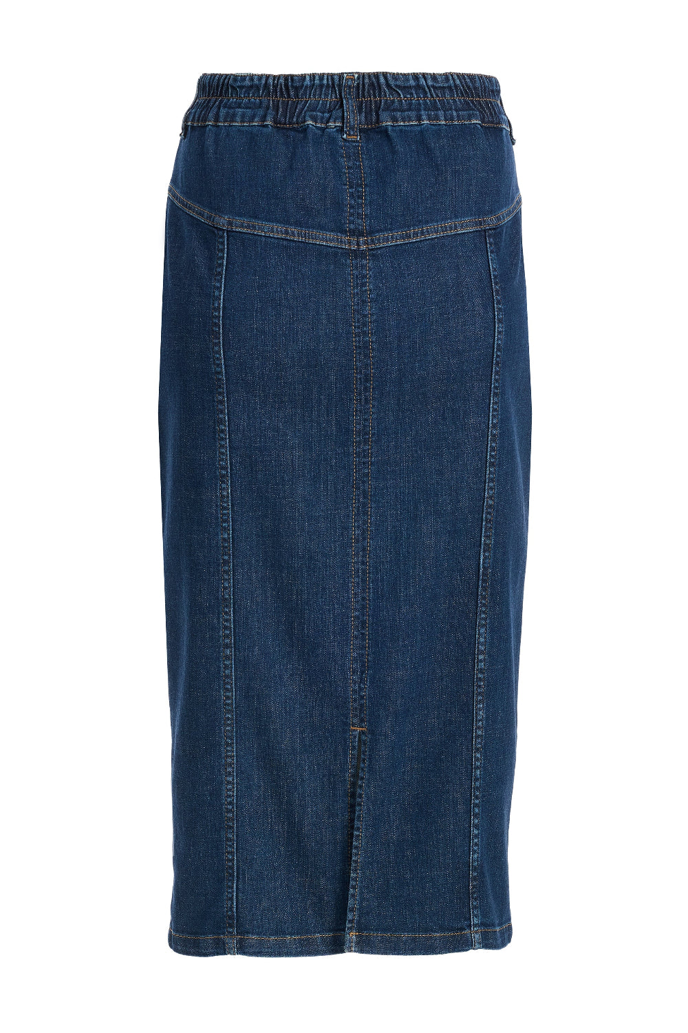 2be4A-Kadın Diz Altı Denim Etek-2-Milagron.com