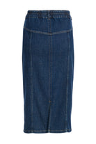 2be4A-Kadın Diz Altı Denim Etek-2-Milagron.com