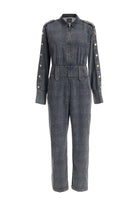 2be4A-Kadın Düğme Detaylı Denim Tulum-Tulum-2-Milagron.com