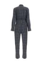 2be4A-Kadın Düğme Detaylı Denim Tulum-Tulum-3-Milagron.com