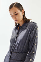 2be4A-Kadın Düğme Detaylı Denim Tulum-Tulum-5-Milagron.com