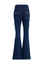 2be4A-Kadın High Rise Flare Denim Pantolon-Kot Pantolon-3-Milagron.com