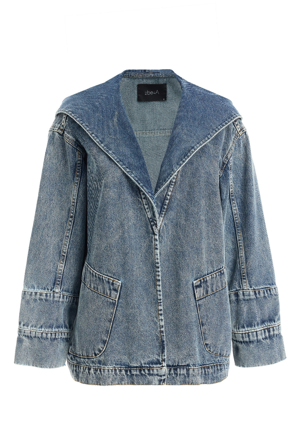 2be4A-Kadın Kapüşonlu Denim Ceket-1-Milagron.com