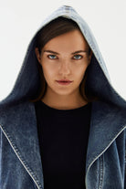 2be4A-Kadın Kapüşonlu Denim Ceket-5-Milagron.com