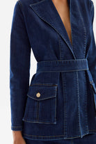 2be4A-Kadın Kargo Cepli Denim Ceket-6-Milagron.com