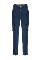 2be4A-Kadın Kargo Cepli Denim Pantolon-Kot Pantolon-2-Milagron.com