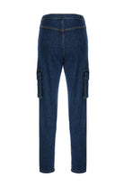 2be4A-Kadın Kargo Cepli Denim Pantolon-Kot Pantolon-3-Milagron.com