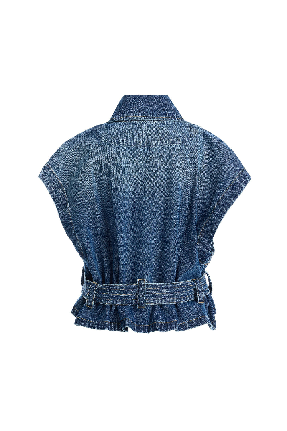 2be4A-Kadın Kemerli Denim Yelek-2-Milagron.com