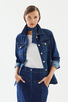 2be4A-Kadın Klasik Denim Ceket-Ceket-1-Milagron.com