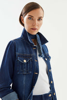 2be4A-Kadın Klasik Denim Ceket-Ceket-4-Milagron.com