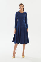 2be4A-Kadın Klasik Denim Elbise-Elbise-1-Milagron.com