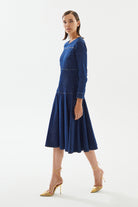 2be4A-Kadın Klasik Denim Elbise-Elbise-4-Milagron.com