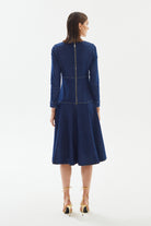 2be4A-Kadın Klasik Denim Elbise-Elbise-6-Milagron.com