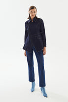 2be4A-Kadın Kruvaze Denim Ceket-Ceket-5-Milagron.com