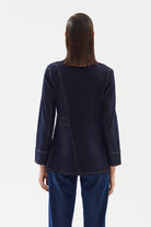 2be4A-Kadın Kruvaze Denim Ceket-Ceket-6-Milagron.com