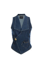 2be4A-Kadın Kruvaze Denim Yelek-Yelek-2-Milagron.com