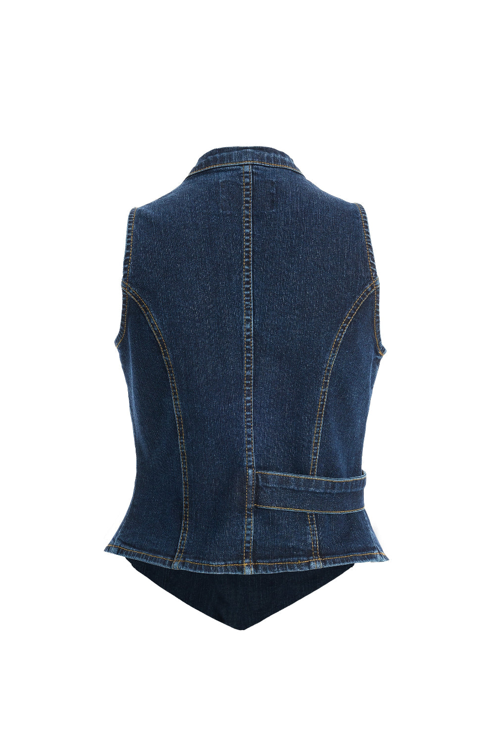 2be4A-Kadın Kruvaze Denim Yelek-Yelek-3-Milagron.com