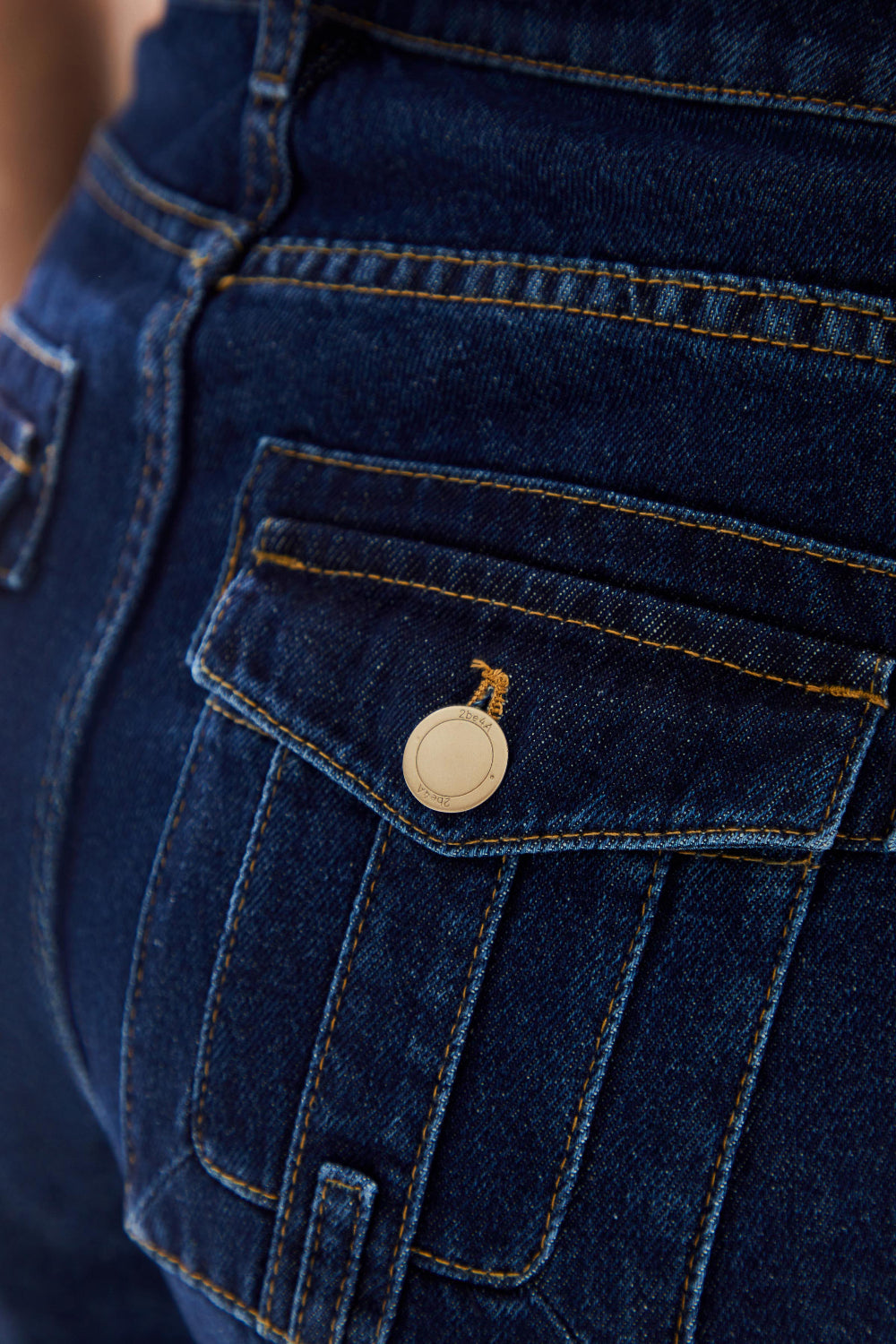 2be4A-Kadın Mid Rise Straight Denim Pantolon-Kot Pantolon-4-Milagron.com