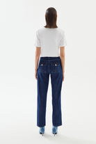 2be4A-Kadın Mid Rise Straight Denim Pantolon-Kot Pantolon-6-Milagron.com