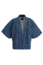 Kadın Nervürlü Denim Kimono