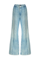 2be4A-Kadın önden Dikişli Bol Paça Denim Pantolon-1-Milagron.com