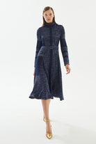 2be4A-Kadın Şeritli Denim Elbise-Elbise-4-Milagron.com