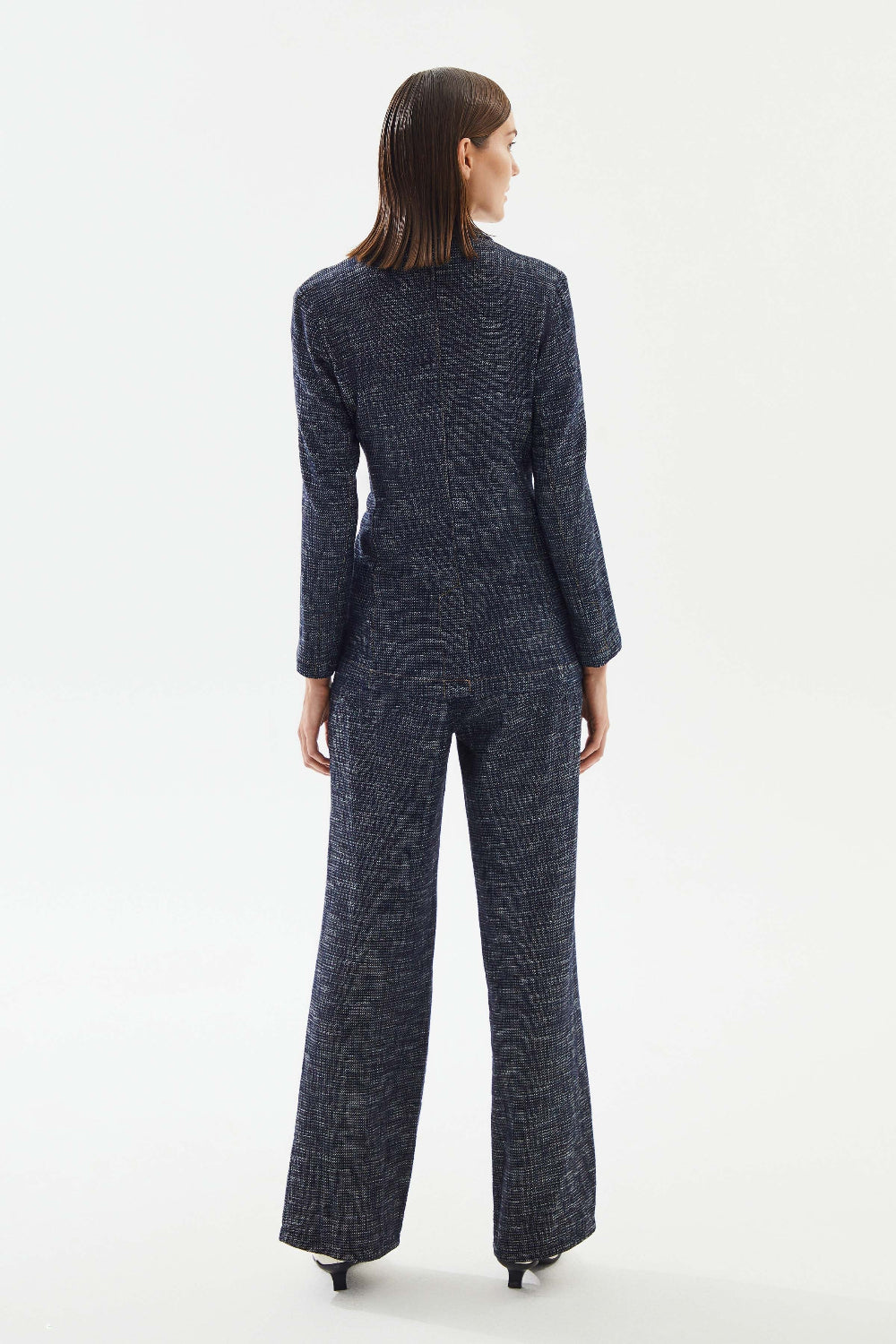 2be4A-Kadın Triko Görünümlü Denim Pantolon-Kot Pantolon-4-Milagron.com