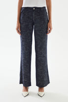 2be4A-Kadın Triko Görünümlü Denim Pantolon-Kot Pantolon-5-Milagron.com