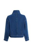 2be4A-Kadın Yüksek Yaka Denim Ceket-Ceket-3-Milagron.com