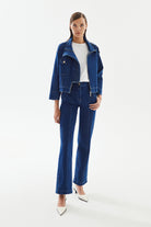 2be4A-Kadın Yüksel Bel Straight Denim Pantolon-Kot Pantolon-1-Milagron.com