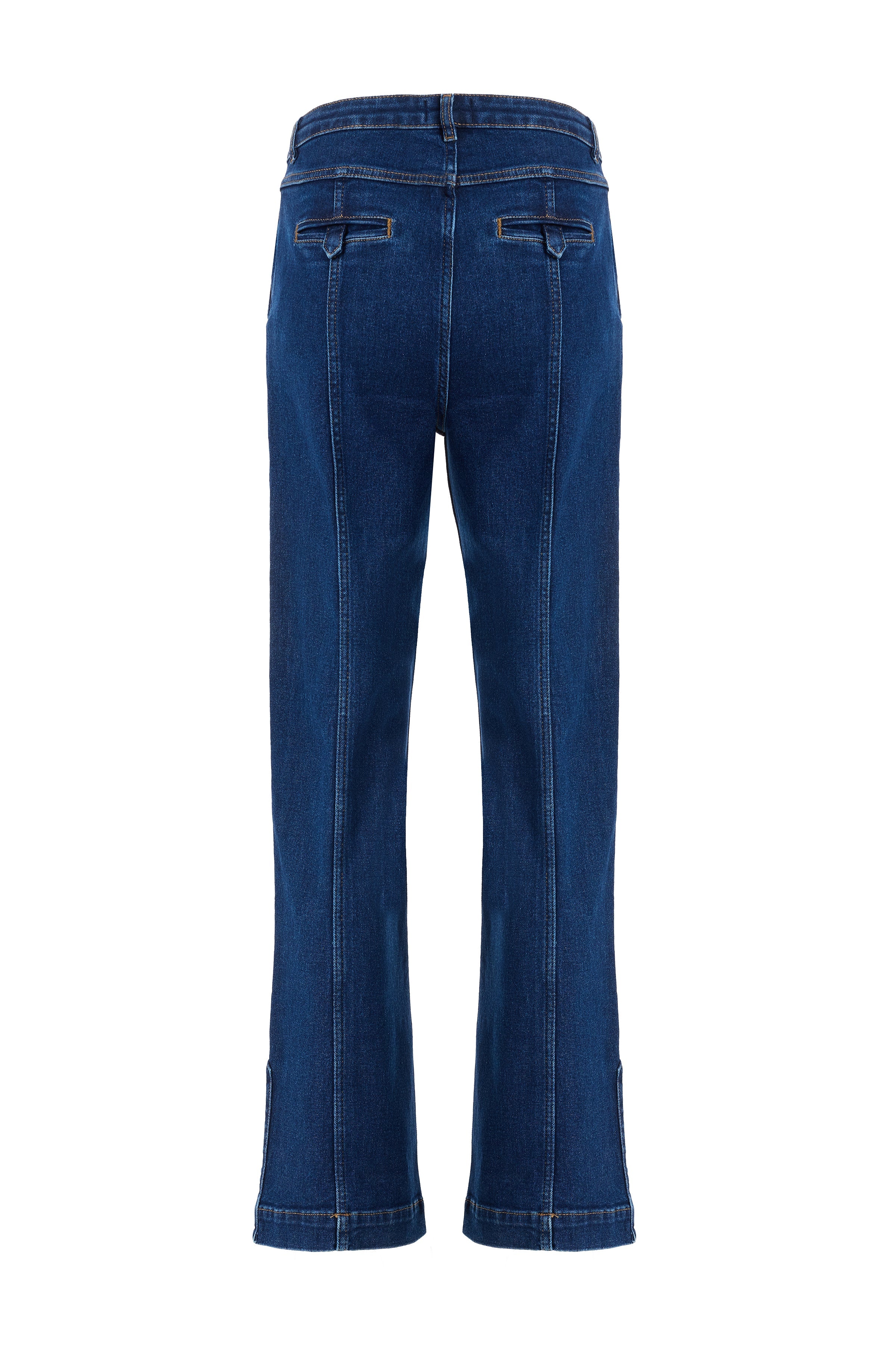2be4A-Kadın Yüksel Bel Straight Denim Pantolon-Kot Pantolon-3-Milagron.com