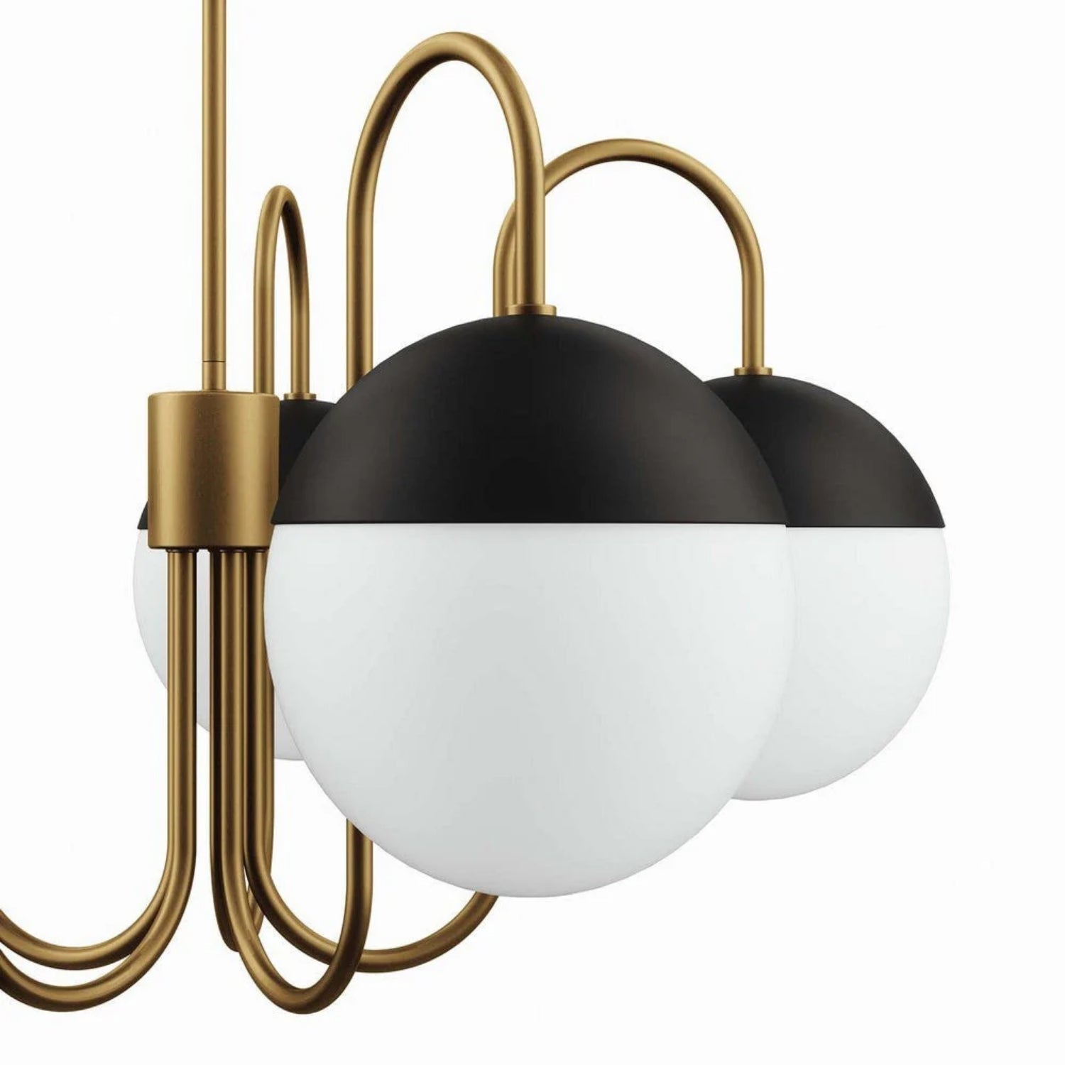 Luxentra Modern 5 Kollu Sarkıt Avize - Kavisli Tasarım Opal Camlı Lüks Salon Ve Yemek Odası Aydınlatması