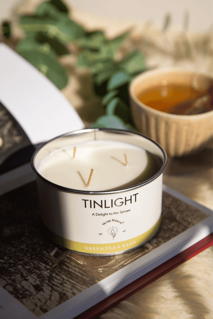Tinlight | Mum | TINLIGHT GREEN TEA AND BASIL 340 GR | Milagron 