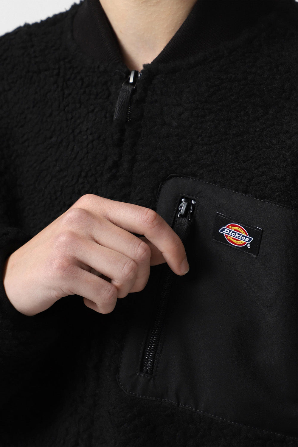 Dickies-Central Sherpa Bomber Siyah Kadın Peluş Mont-Mont-2-Milagron.com