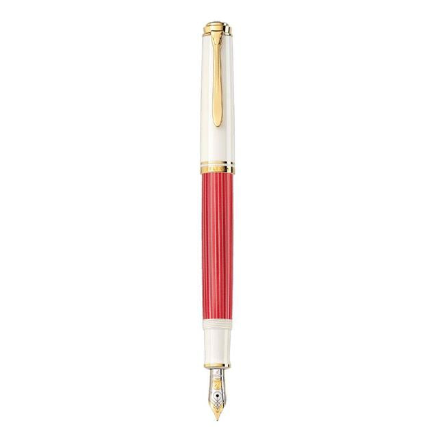 Pelikan Souverän M600 Red-White Dolma Kalem (F) Uç
