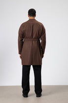 Kemerli Oversize Kaşe Kaban
