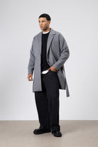 Kemerli Oversize Kaşe Kaban