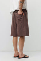 Basic Oversize Keten Şort