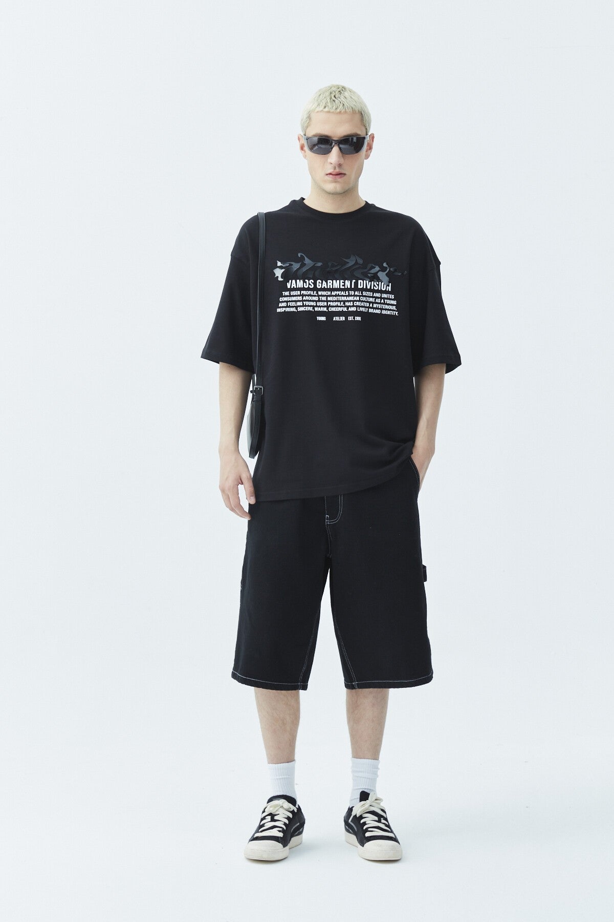 Atelier Kabartma Baskılı Oversize Tişört