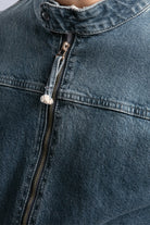 Catch-Nakış Detaylı Biker Form Denim Ceket-Ceket-2-Milagron.com