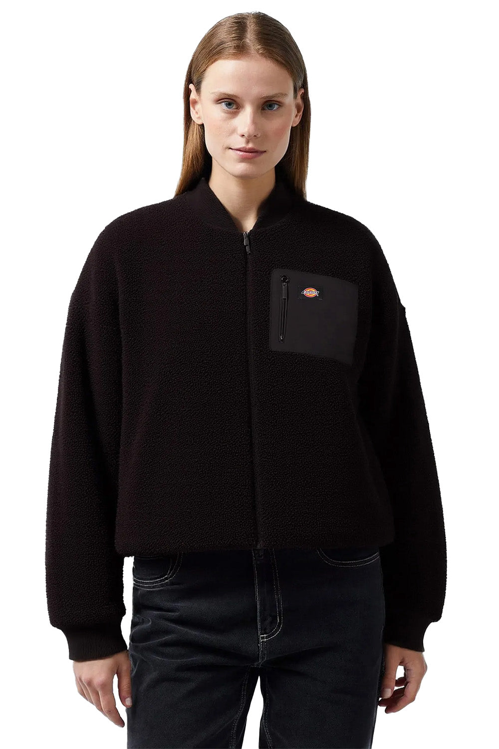 Dickies-Central Sherpa Bomber Siyah Kadın Peluş Mont-Mont-1-Milagron.com