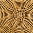 Tressé Rattan Örgülü Demir Oval Sehpa