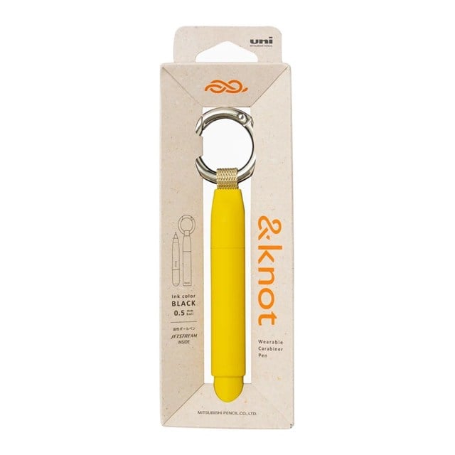 Uni Ball & Knot Çantaya Takılabilir Jetstream Tükenmez Kalem 0.5 Mm Zencefil Sarısı
